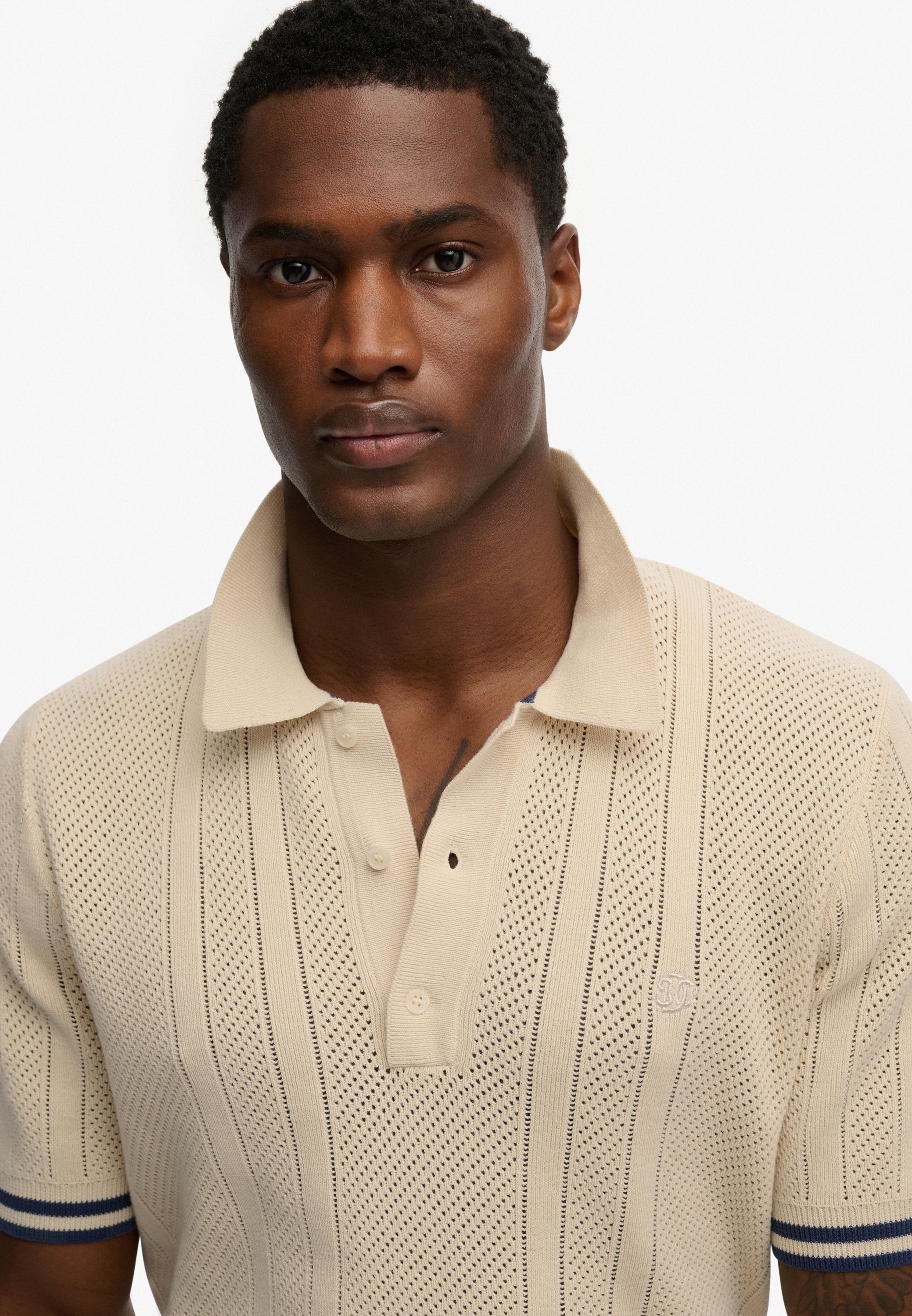 KNITTED TEXTURE S/S POLO