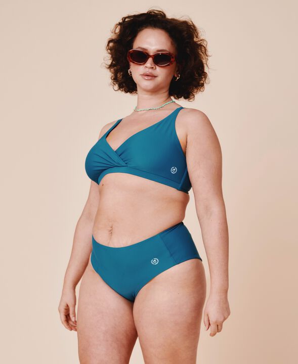Istana draperet bikini top - Teal