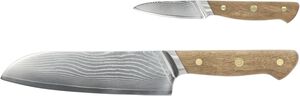 Knivset Douron 2 delar Ek/Damaskusst&aring;l