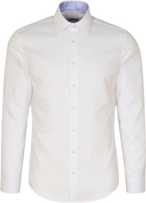 Business Shirt Slim Long sleeve Kent-Collar Small pattern