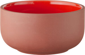 BOWL, MEDIUM, 2 PCS, CLAY TERRACOTTA, GLAZE RED, 12565TR