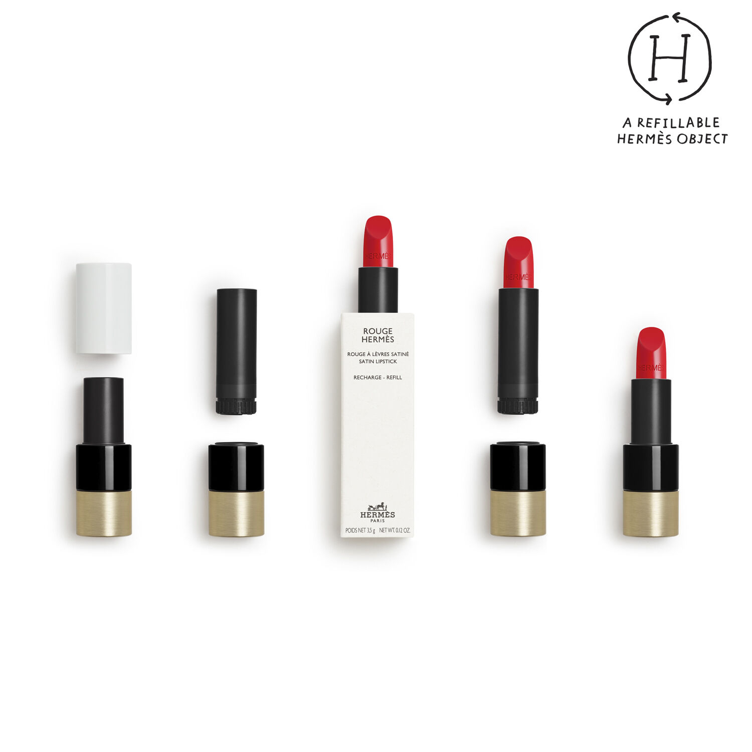 Rouge Herm&egrave;s, satin lipstick refill
