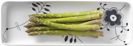 Black Fluted Mega fat rektangul&auml;rt 36x12,5 cm