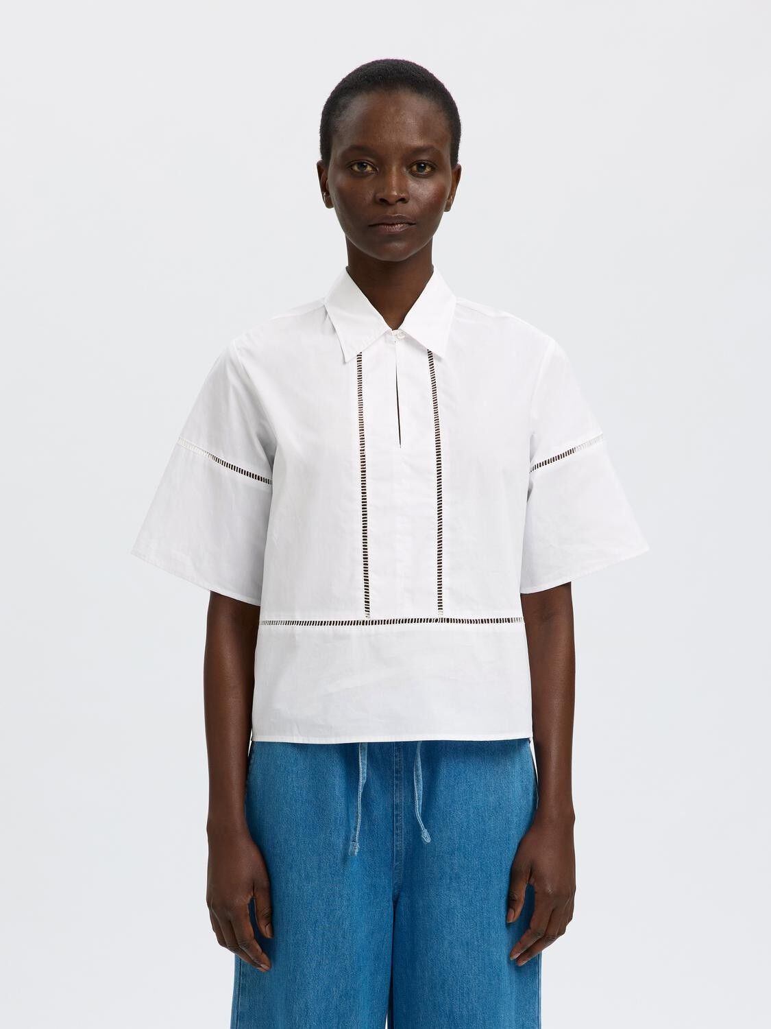 Slfdelia 2/4 Boxy Ladder Stitch Top B