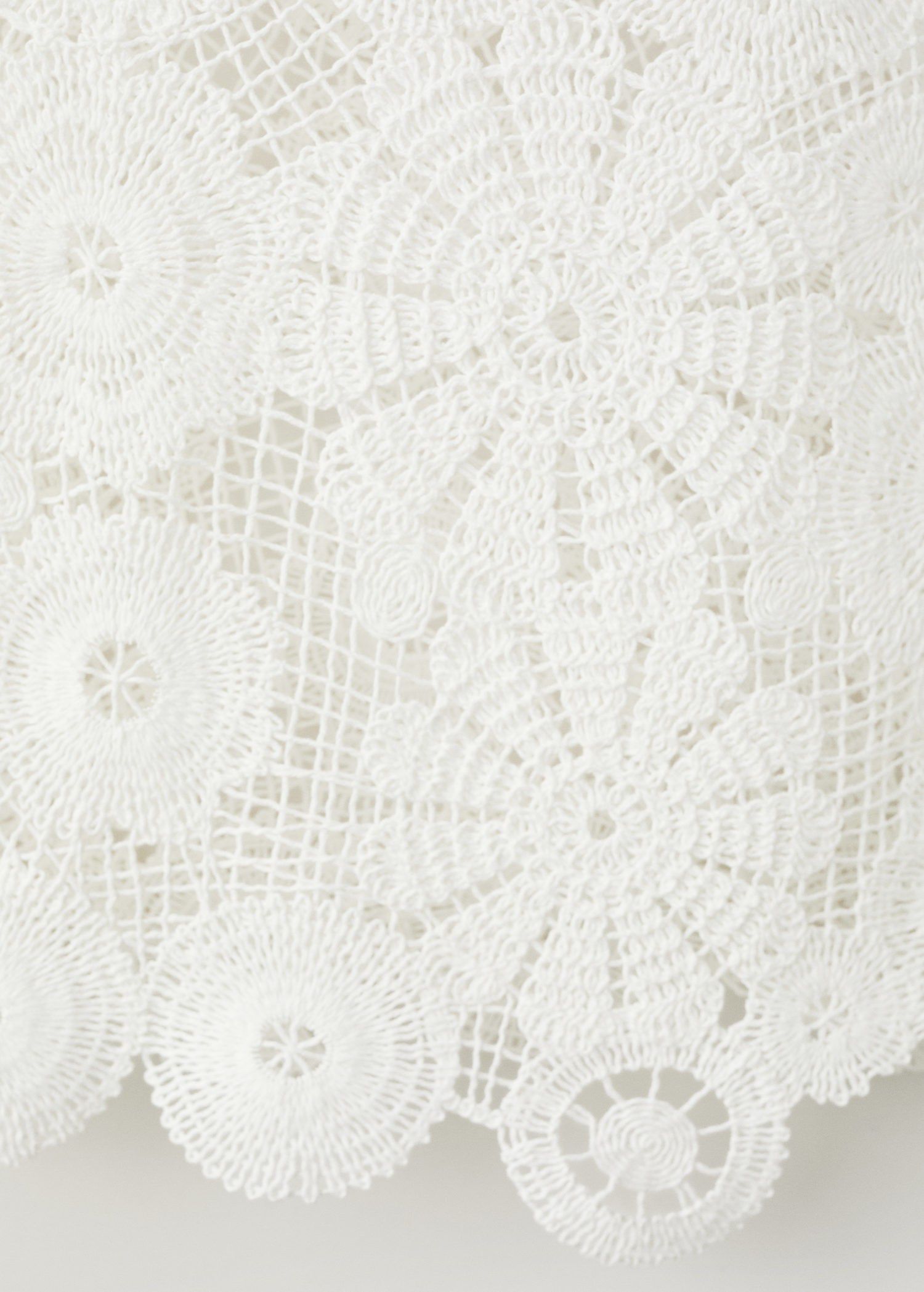 Embroidered top with openwork detai