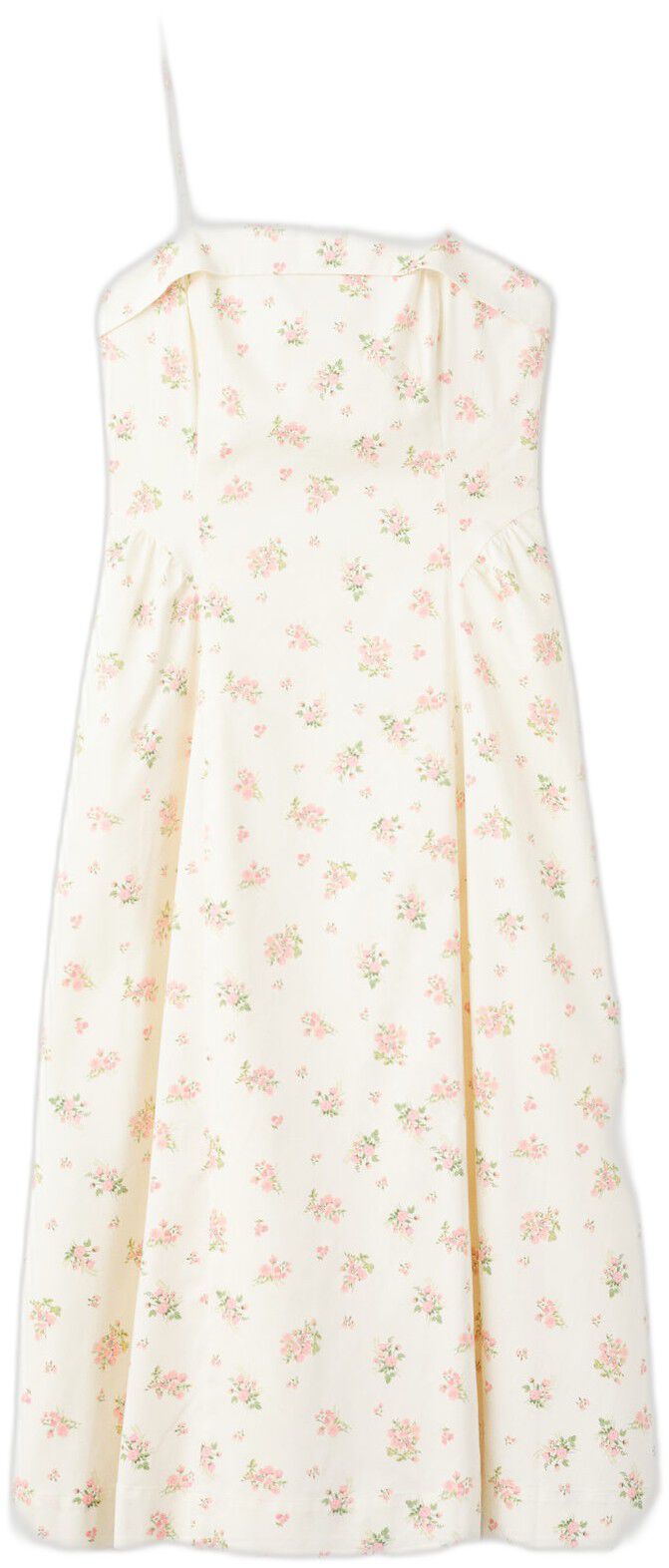 Floral-print flared dress