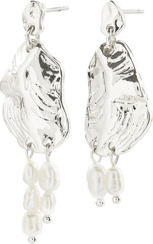 BLOOM recycled earrings white/silver-plated