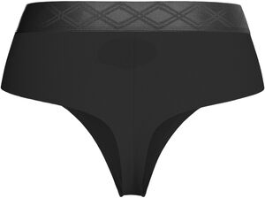 Thong with elastic waistband