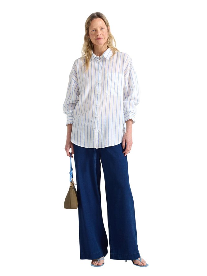 Wide-leg trousers with a elastic wa
