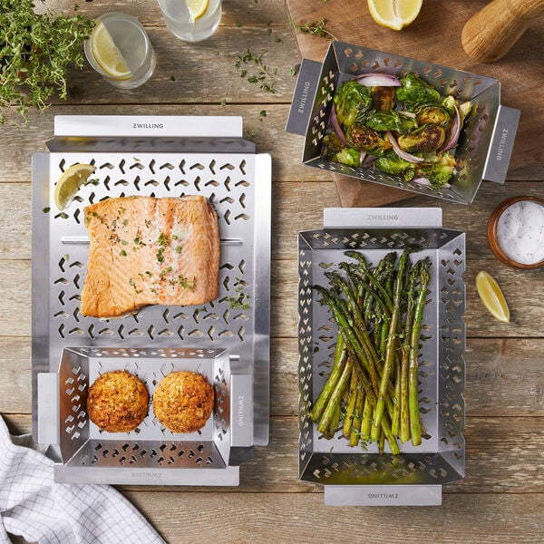 BBQ+ Grillkorg M Silver Rektangulär