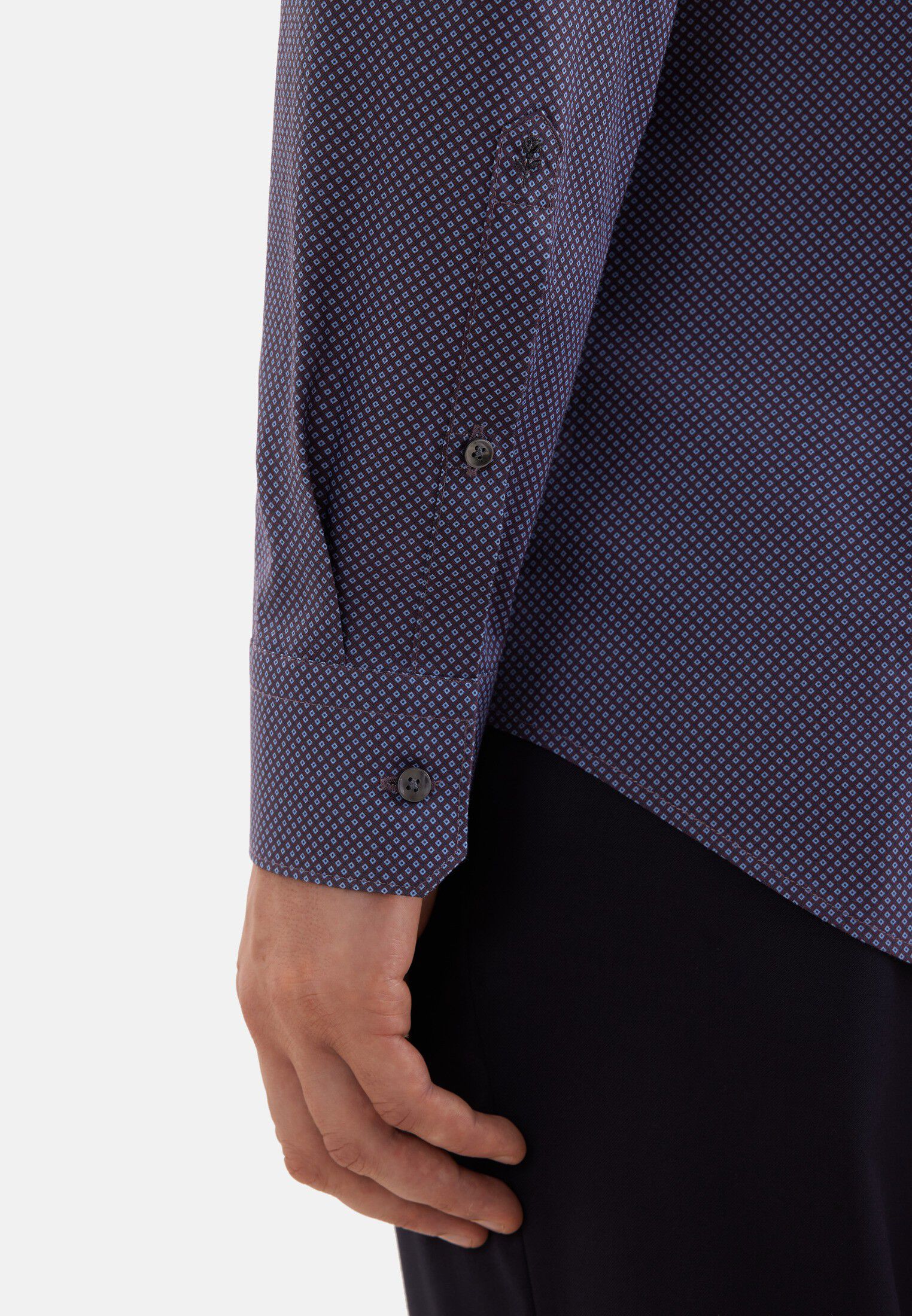 Business shirt Slim 1/1 Kent-Collar Print