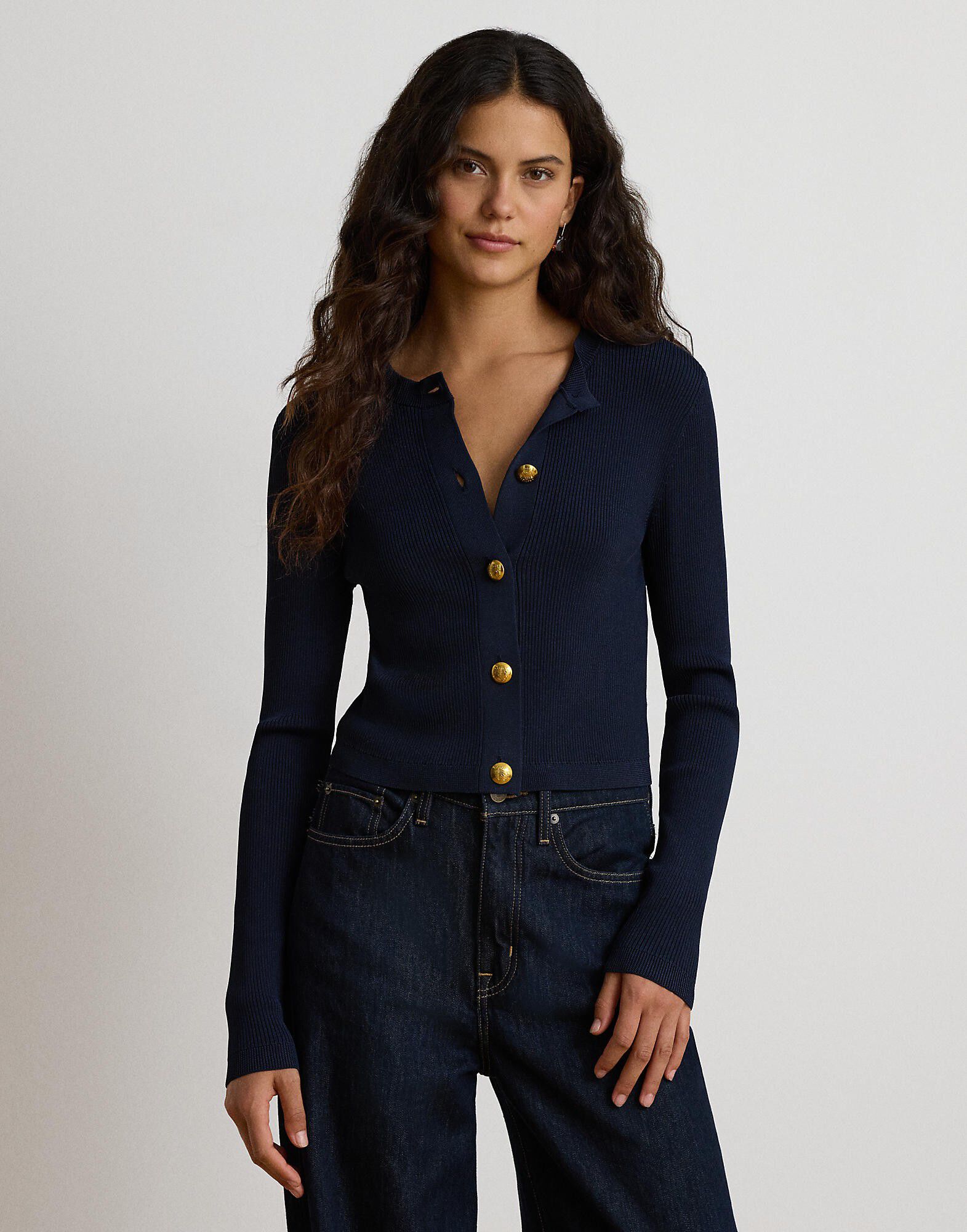 MATTE RAYON/NYLON-SWEATER-CARDIGAN
