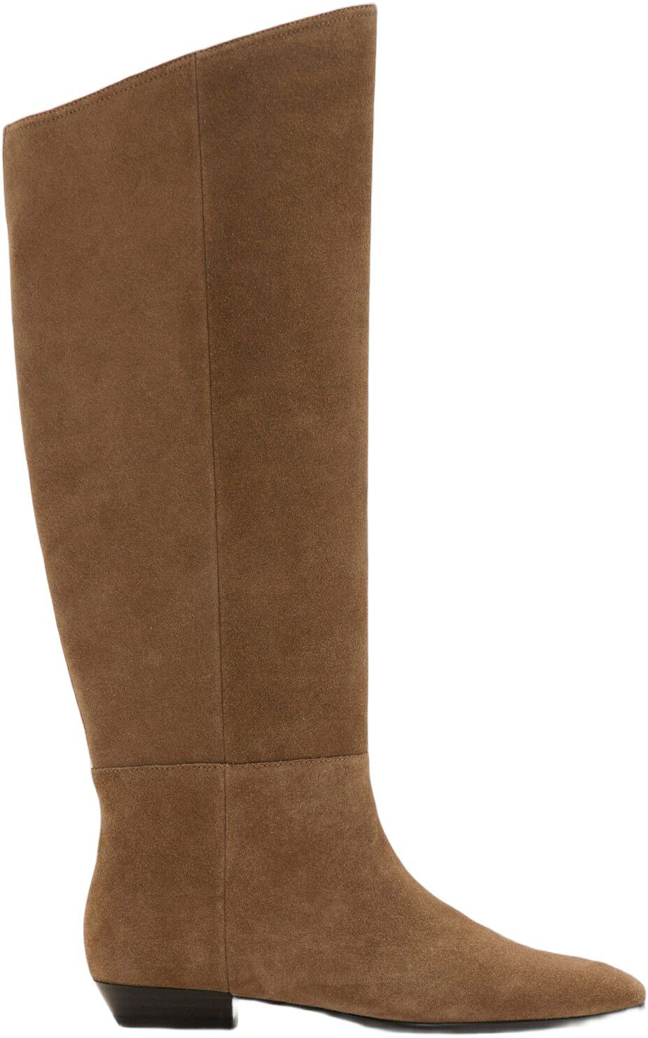 High-leg suede boots