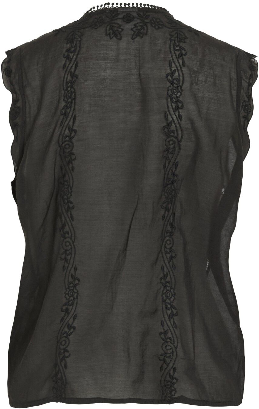 Rouivy S/L Tie Neck Top