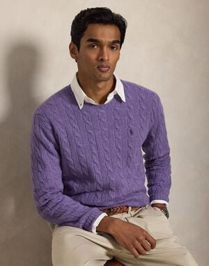 Cable-Knit Wool-Cashmere Sweater