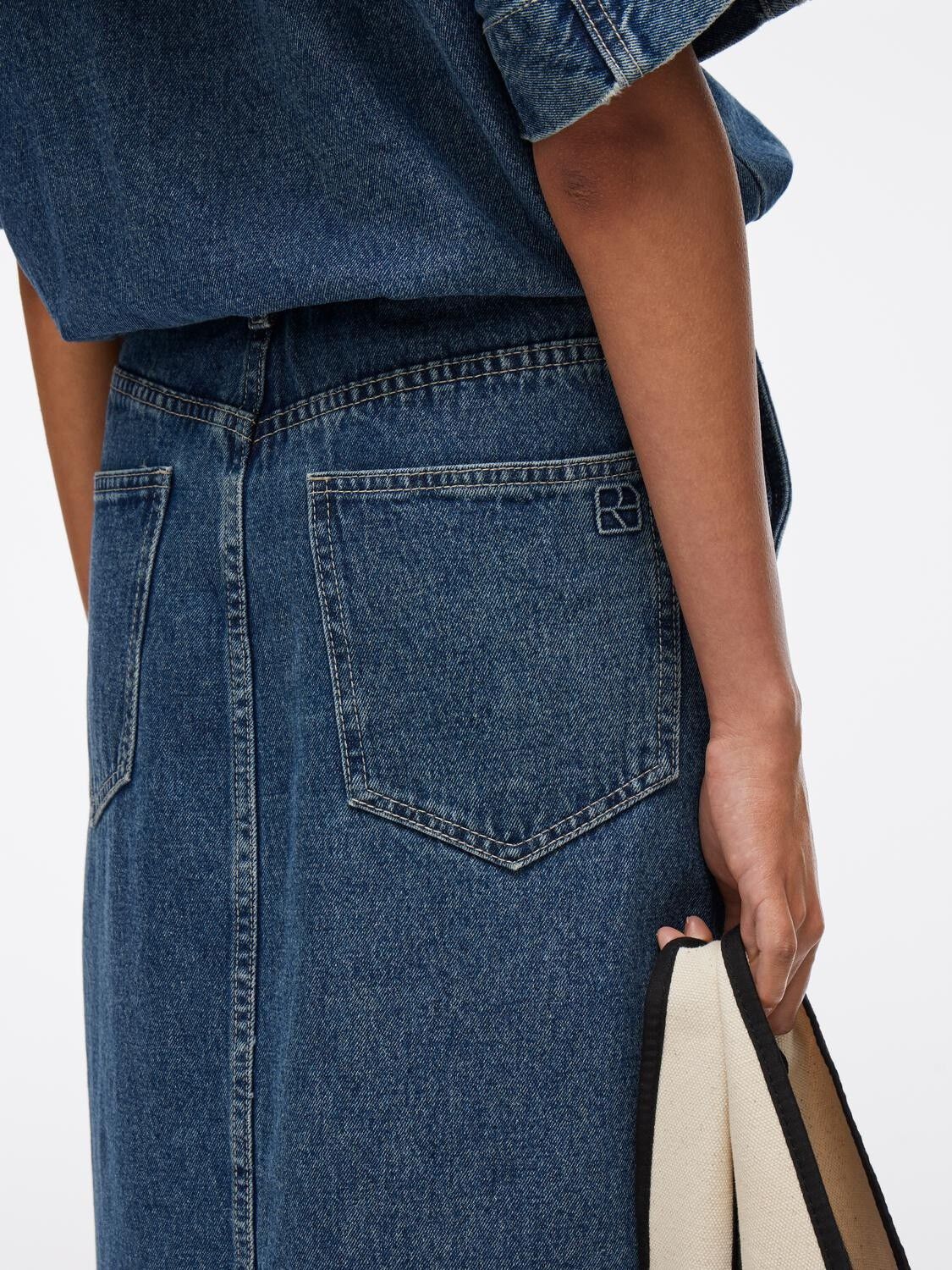 Roujolie Ss Midi Denim Dress