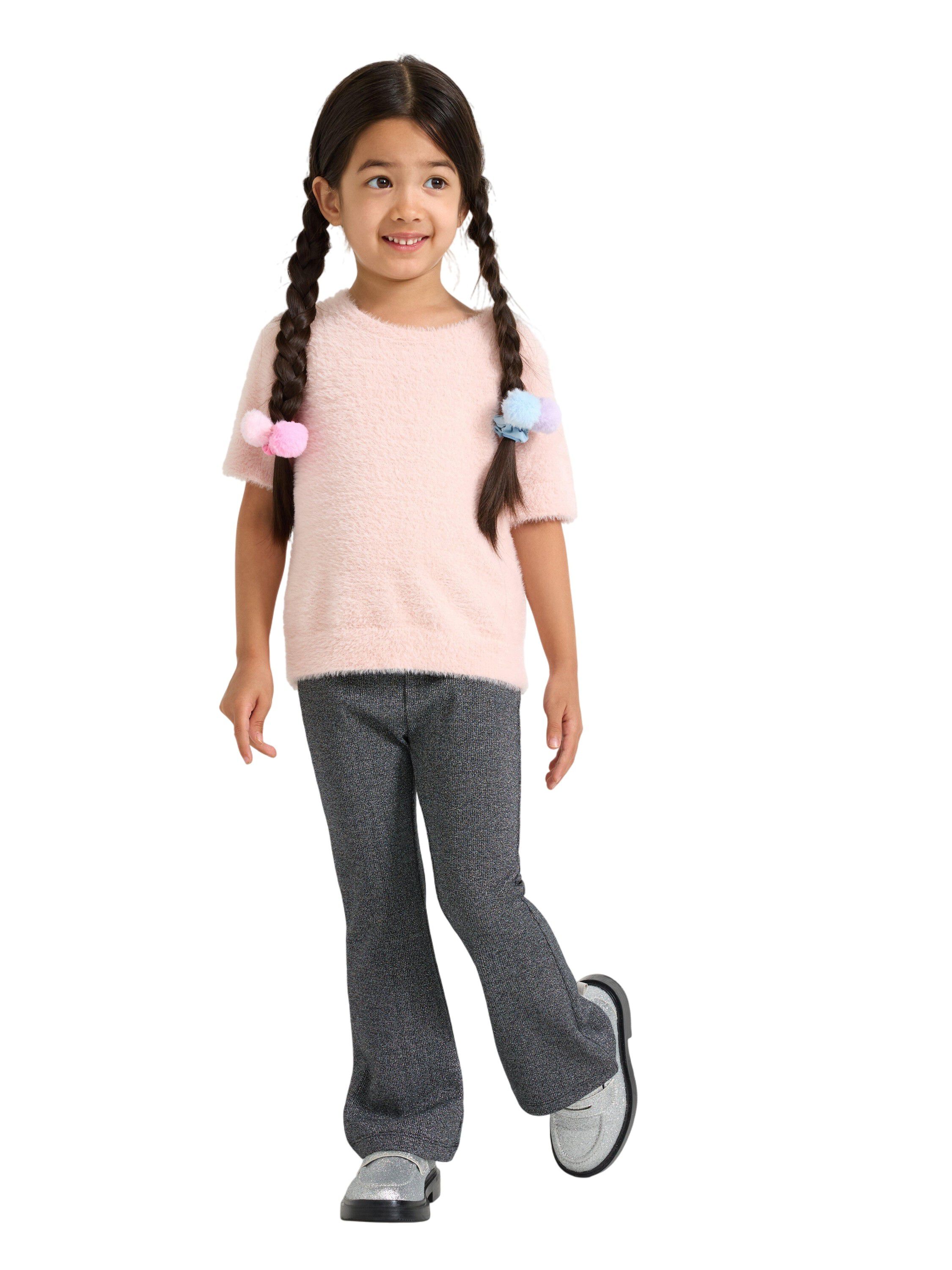 Trousers flare lurex rib