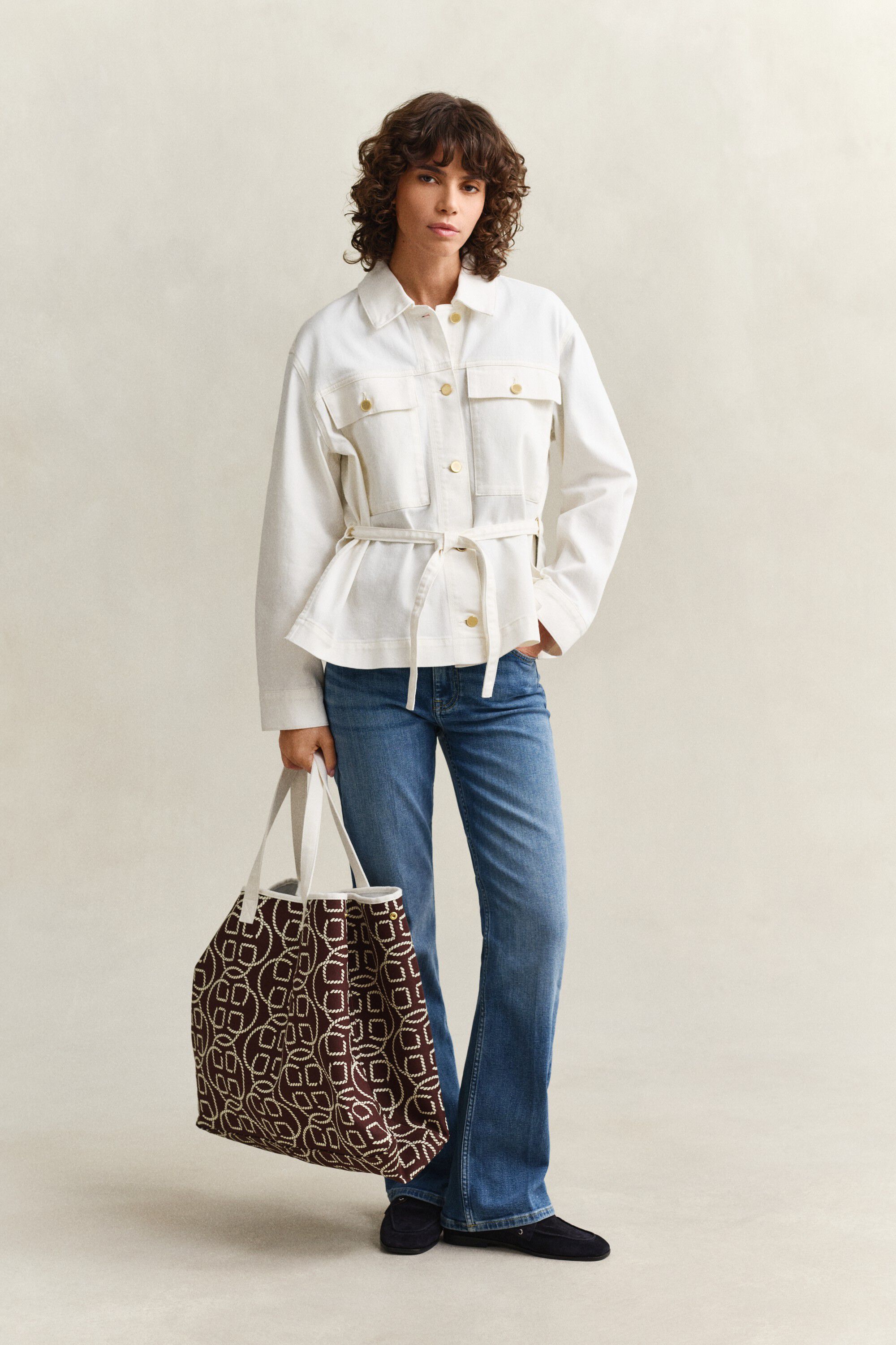 DENIM JACKET WITH TIE DETAIL