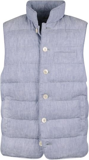 Vest Buttoned Padded Linen Mélange