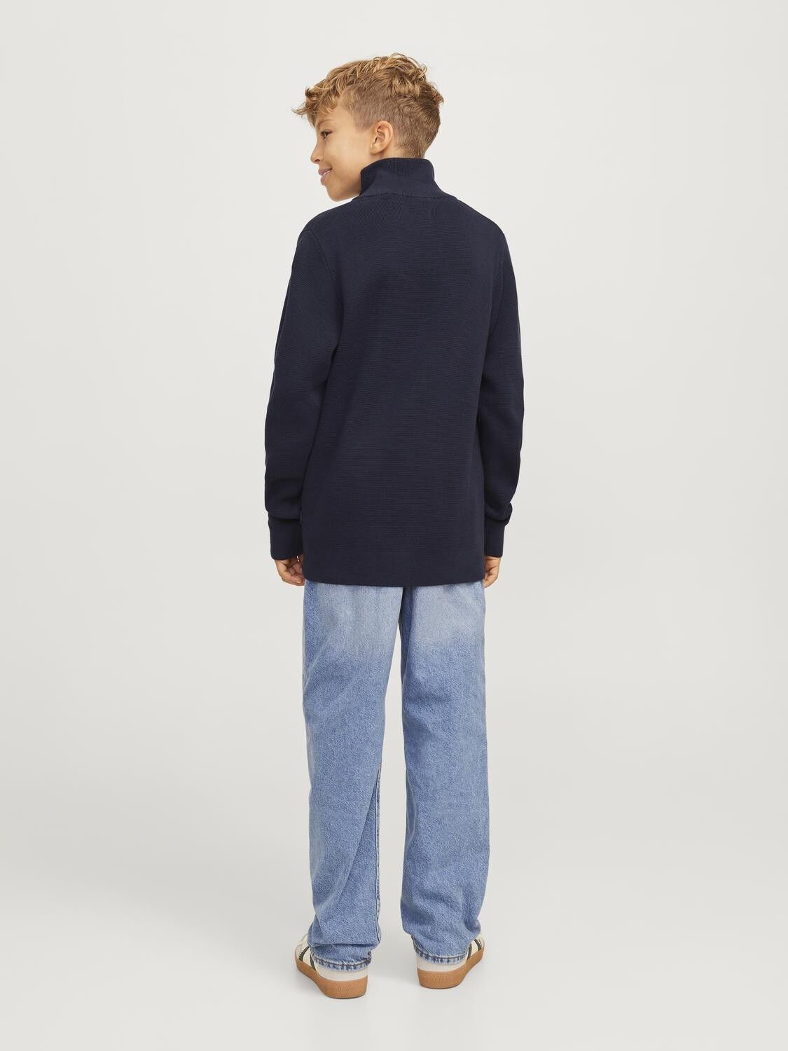 Jprblamilano Stitch Knit Half Zip  Jnr
