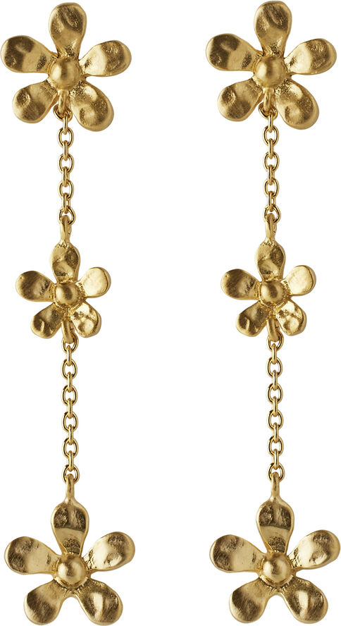 Wild Poppy Earrings length 48 mm