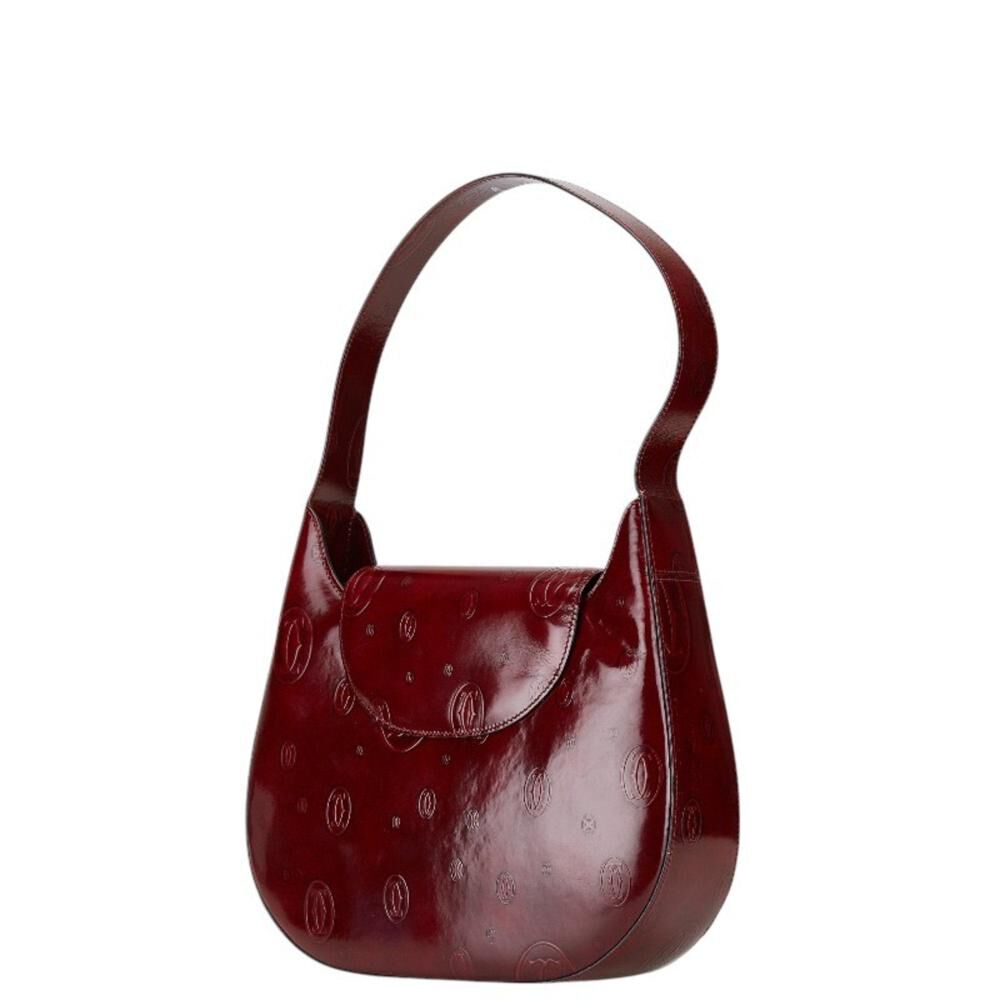 Cartier Vintage Cartier Happy Birthday Patent Bag Burgundy W