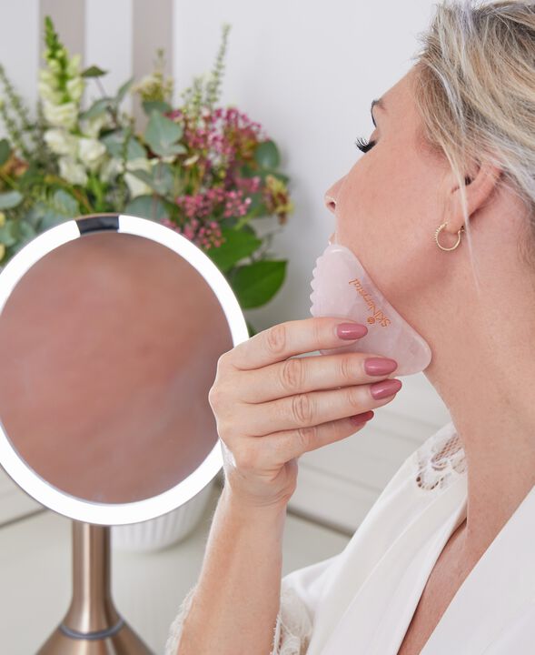 SKINcrystal Rosenkvarts Alt-i-et krystalsæt