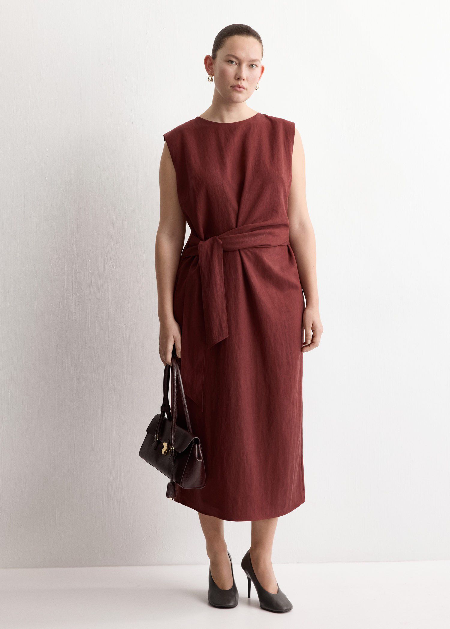Lyocell dress with knot detail