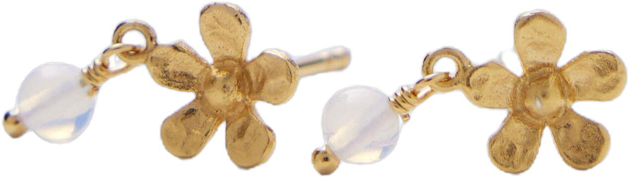 Moonstone Poppy Earsticks
