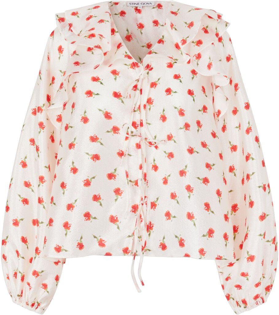 2067 Flat Textured Poly, Gathered Long Sleeve Top