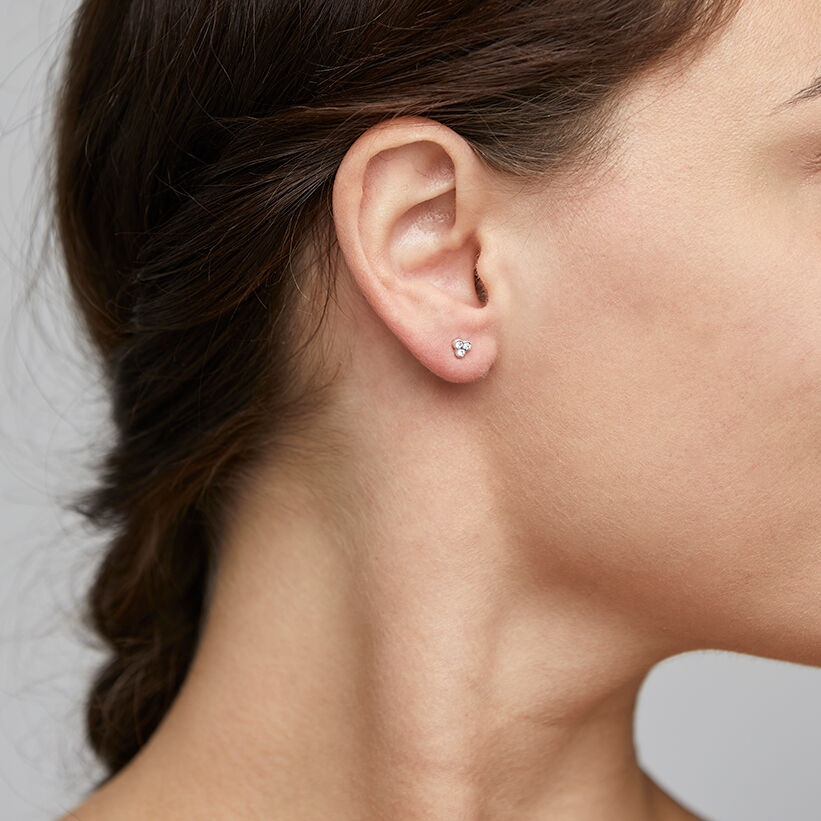 &Oslash;reringe, caily, s&oslash;lvbelagt, krystal