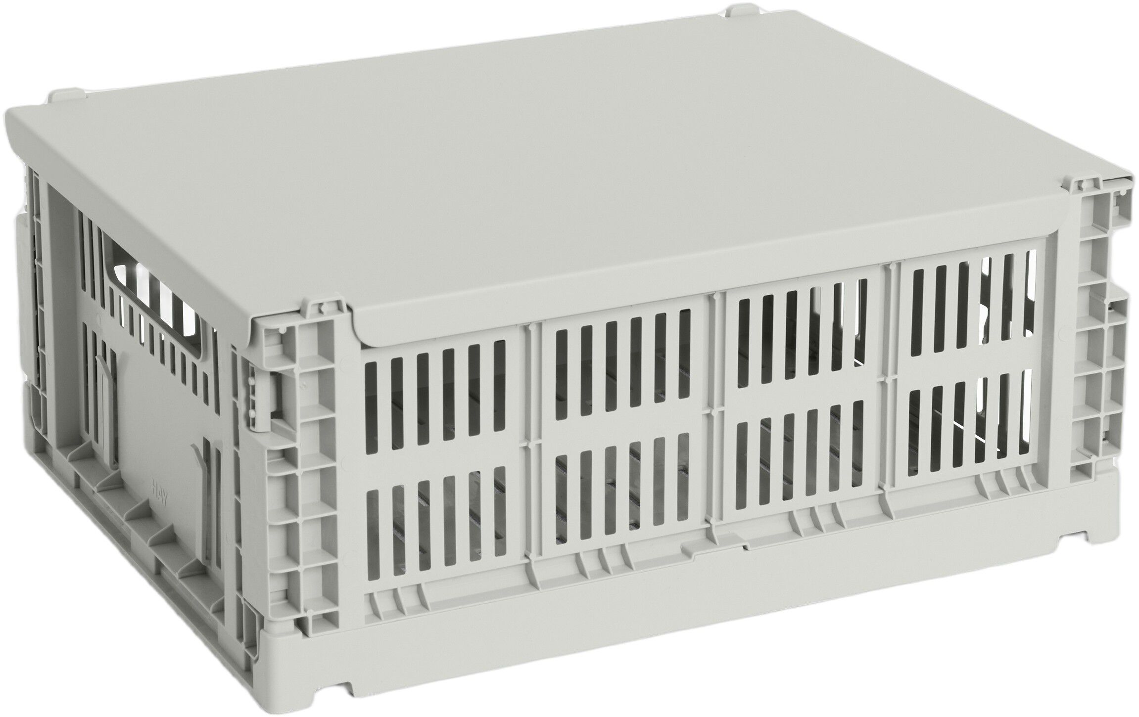 HAY Colour Crate Lid Metal-Medium-Grey