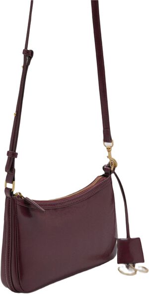 Crossbody bag with charms and rings