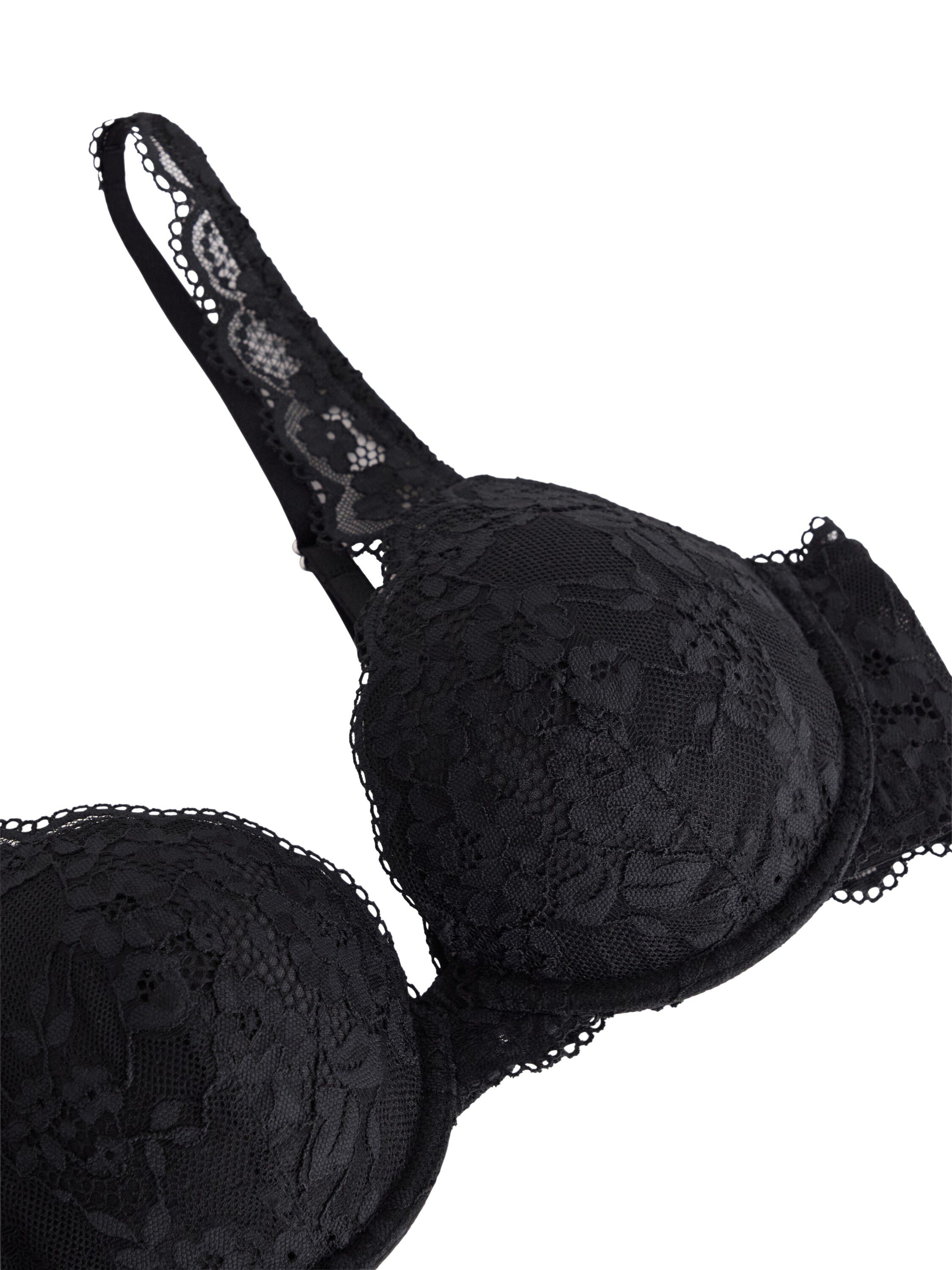 Soft underwired push-up bra with pa