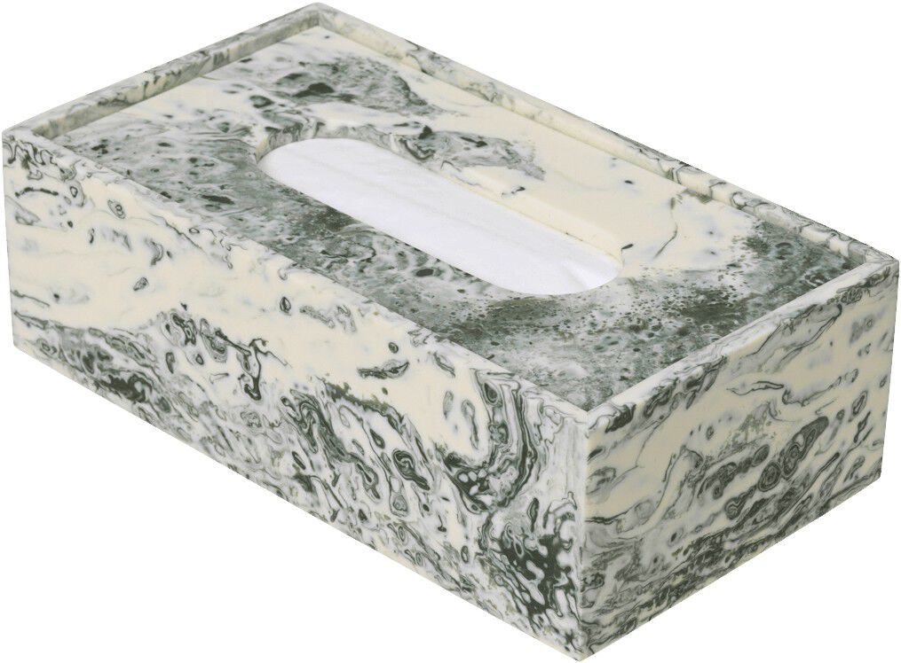Mist Tissue Box - Emerald Off-white