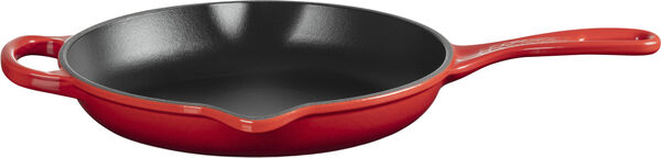 Stegepande i støbejern 23cm Cerise