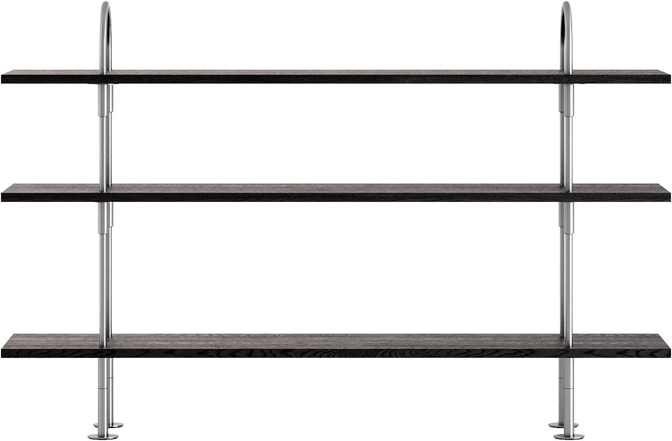 Keen Shelving System, 2 Arches, 160, 3 shelves (Frame: Black Brass, Sh