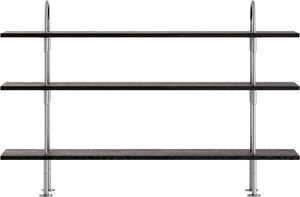 Keen Shelving System, 2 Arches, 160, 3 shelves (Frame: Black Brass, Sh