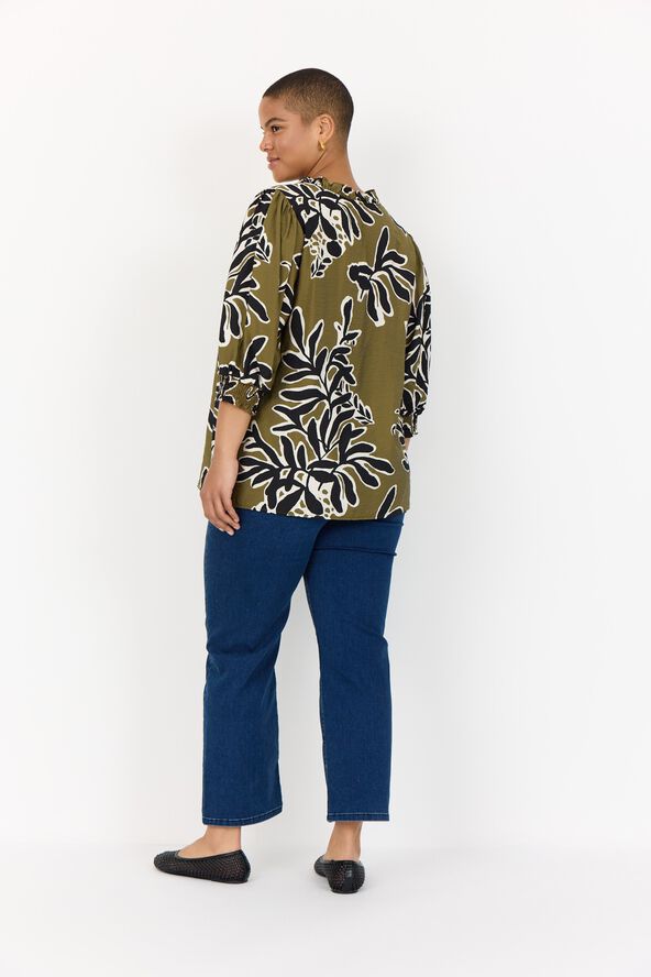 Curvy WA-LINNEA 2 Bluse Oliven