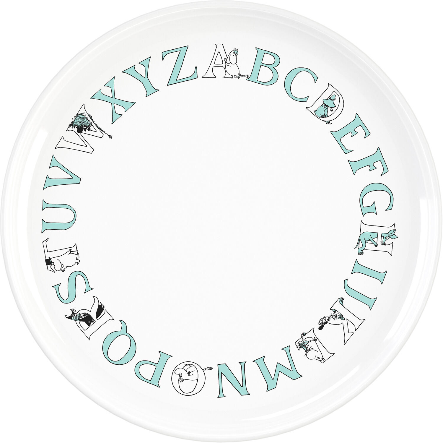 Moomin ABC tallrik &Oslash; 20 cm Moomin turqouise