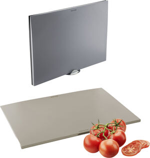 Skärbräda 3 st m/hållare grey