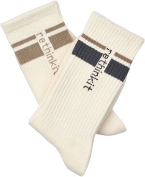 2-pak Rethinkit Stribet Crew Sokker