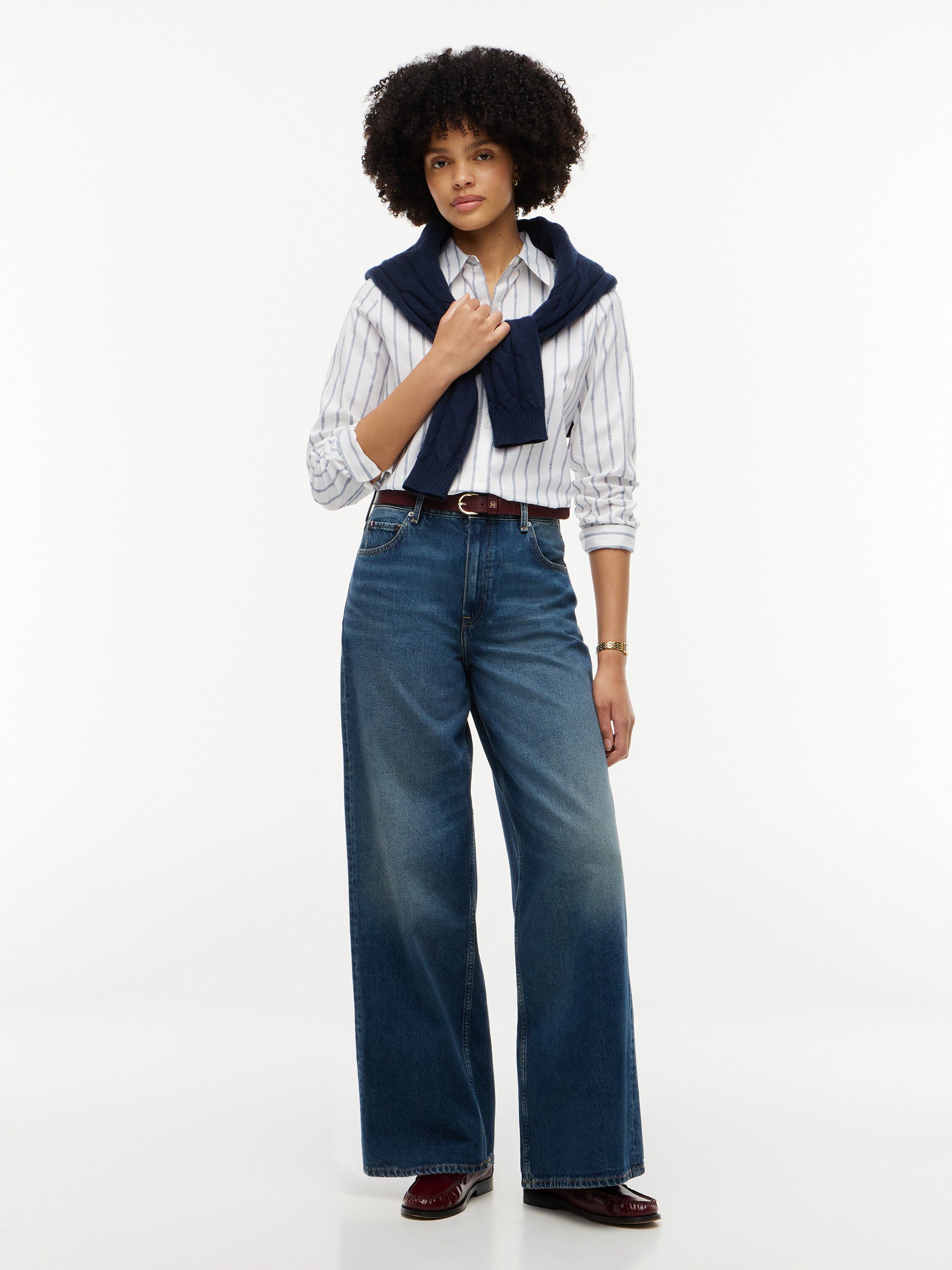 Regular Fit Flag Embroidery Poplin Shirt