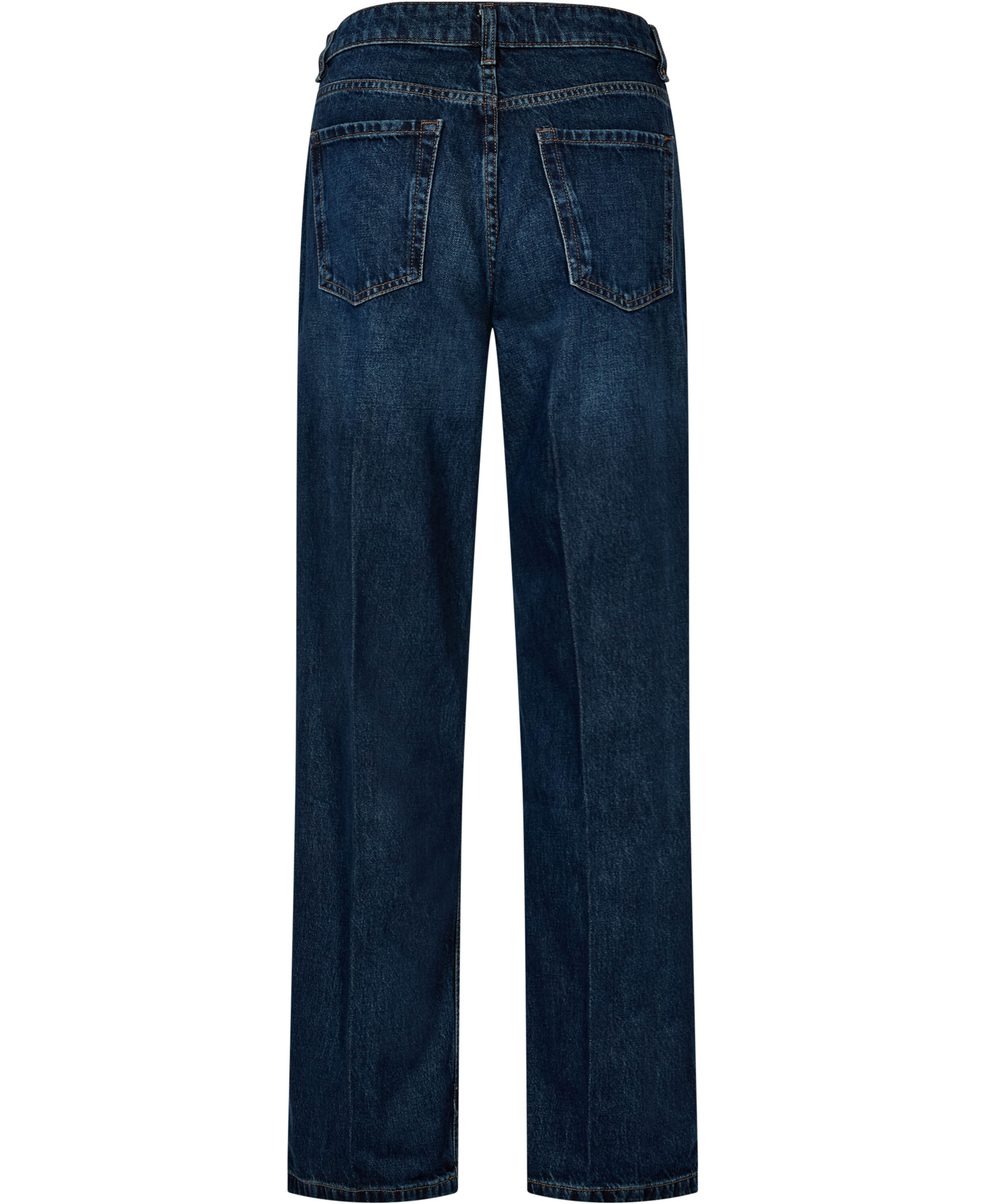 Regular-waist straight-leg jeans