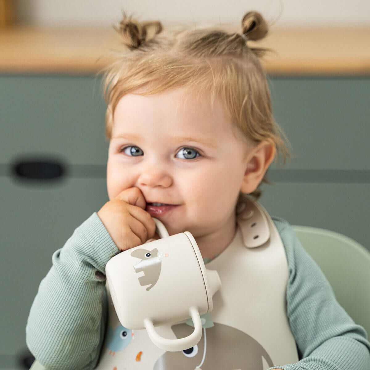 Silikone tudkop 2 h&aring;ndtag Celebration Sand