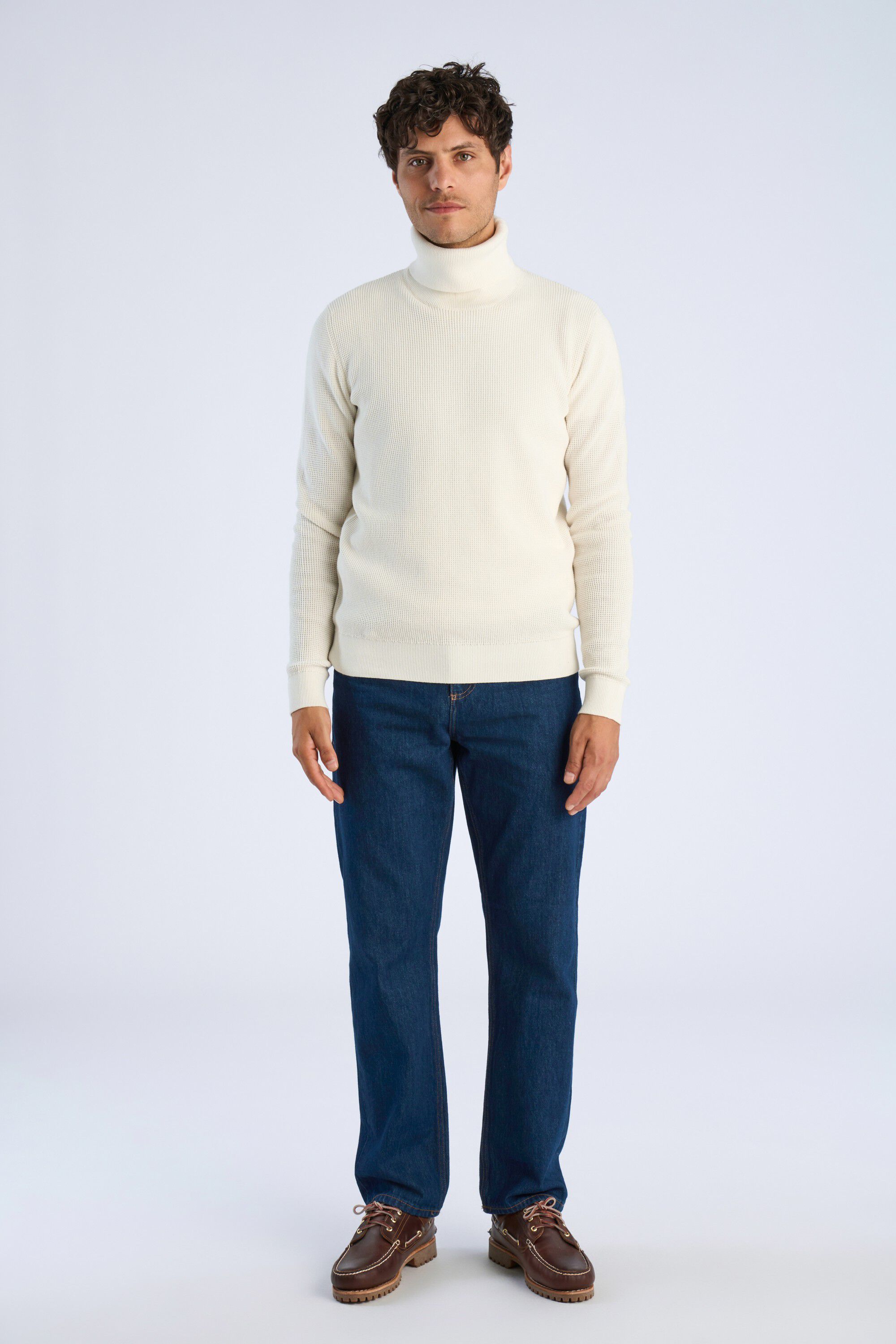 Recycled roll neck knit L/S