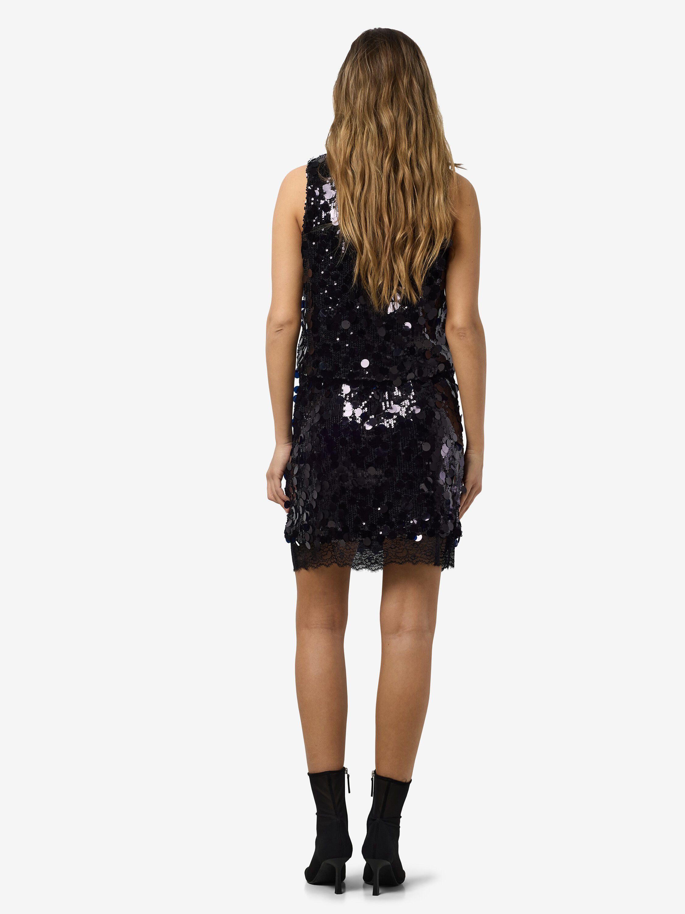 Nmelva Nw Short Sequin Skirt Wvn