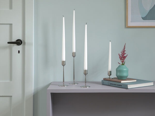 Ljusstake Dorotea 7 x 23,5 cm Blankt stål