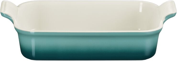 Le Creuset Signature stentøj Heritage rektangulært fad 26cm Bleu Rivie