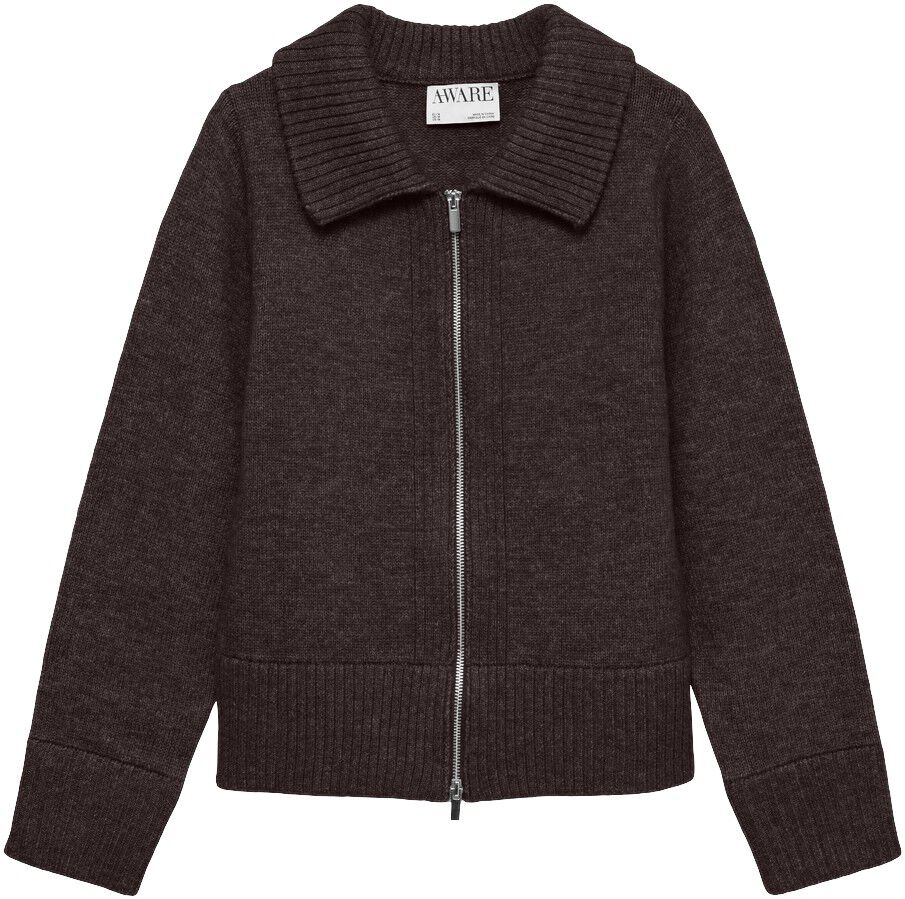 Awlina Ls Zip Knit Cardigan